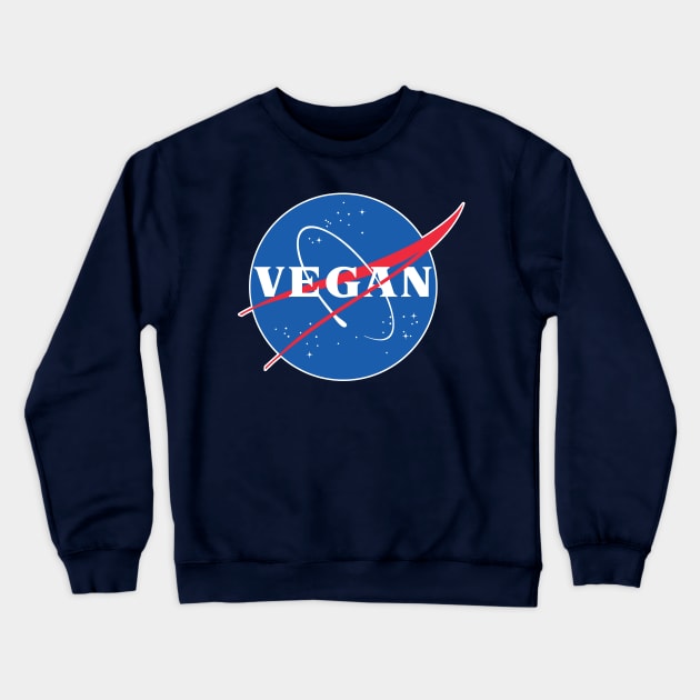 VEGAN - Nasa Parody Logo Design Crewneck Sweatshirt by DankFutura